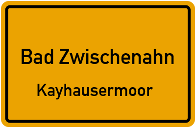 Straßenverzeichnis Bad Zwischenahn Kayhausermoor