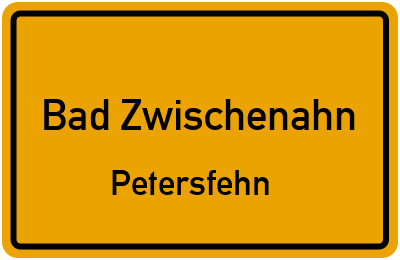 Straßenverzeichnis Bad Zwischenahn Petersfehn