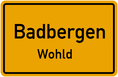 Straßenverzeichnis Badbergen Wohld