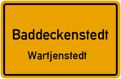 Ortsschild Baddeckenstedt Wartjenstedt