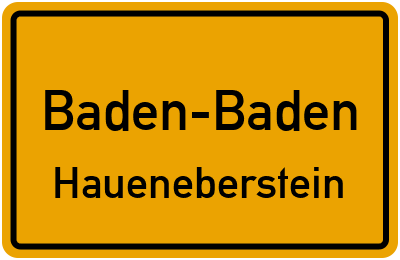 Straßenverzeichnis Baden-Baden Haueneberstein