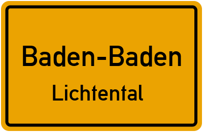 Straßenverzeichnis Baden-Baden Lichtental