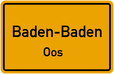 Straßenverzeichnis Baden-Baden Oos