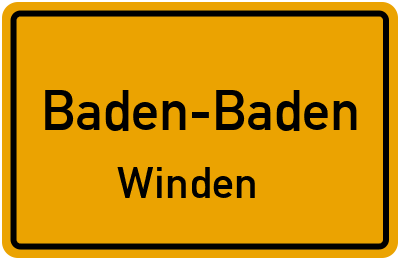 Straßenverzeichnis Baden-Baden Winden