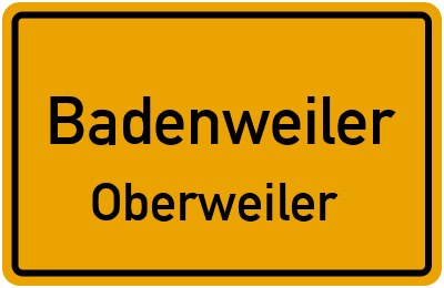 Straßenverzeichnis Badenweiler Oberweiler