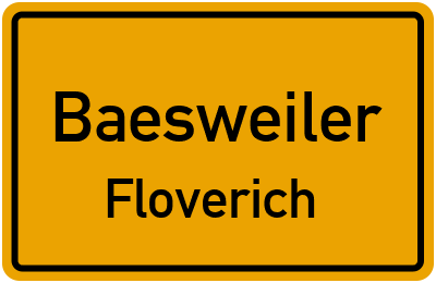 Ortsschild Baesweiler Floverich