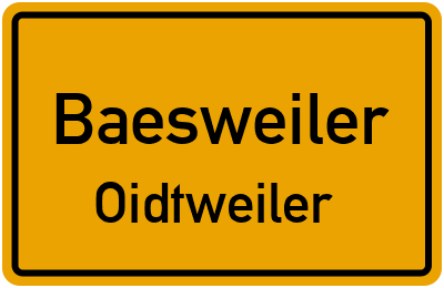 Ortsschild Baesweiler Oidtweiler