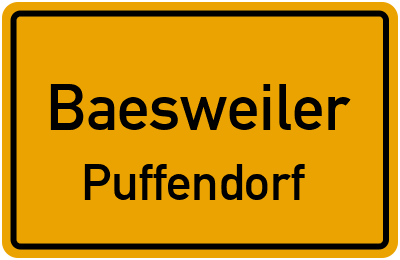 Ortsschild Baesweiler Puffendorf