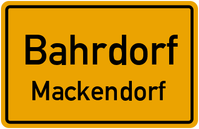 Ortsschild Bahrdorf Mackendorf