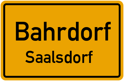 Ortsschild Bahrdorf Saalsdorf