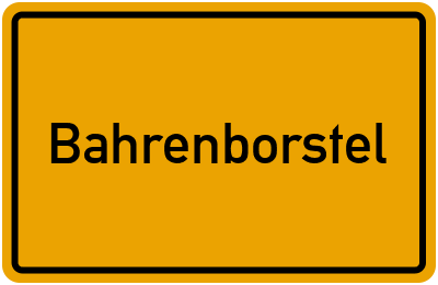 Ortsschild von Bahrenborstel in Niedersachsen