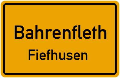 Straßenverzeichnis Bahrenfleth Fiefhusen