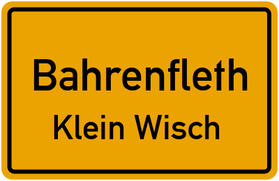 Straßenverzeichnis Bahrenfleth Klein Wisch