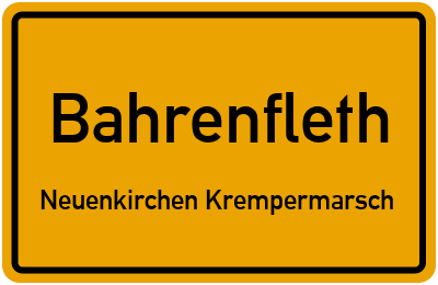 Straßenverzeichnis Bahrenfleth Neuenkirchen Krempermarsch
