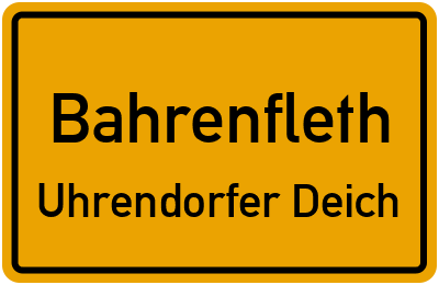 Straßenverzeichnis Bahrenfleth Uhrendorfer Deich