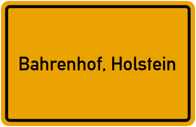 Ortsschild von Gemeinde Bahrenhof, Holstein in Schleswig-Holstein