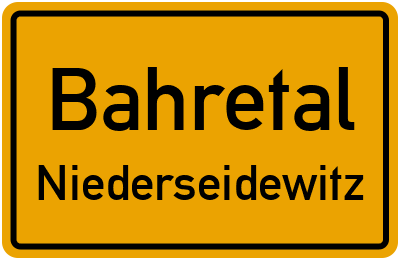 Straßenverzeichnis Bahretal Niederseidewitz