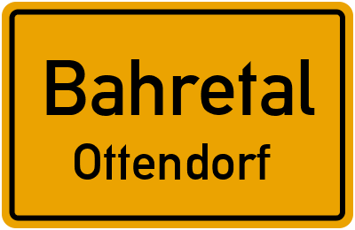 Ortsschild Bahretal Ottendorf