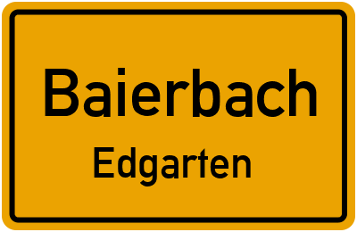 Ortsschild Baierbach Edgarten
