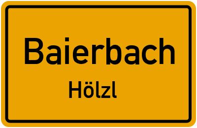 Straßenverzeichnis Baierbach Hölzl