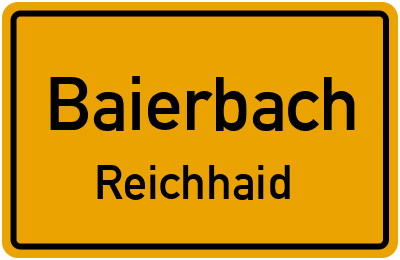 Straßenverzeichnis Baierbach Reichhaid