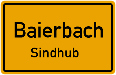 Ortsschild Baierbach Sindhub