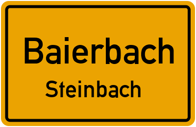 Straßenverzeichnis Baierbach Steinbach