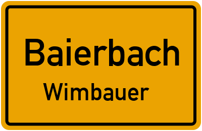 Straßenverzeichnis Baierbach Wimbauer