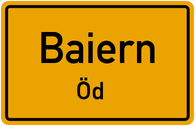 Straßenverzeichnis Baiern Öd