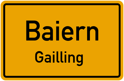 Straßenverzeichnis Baiern Gailling