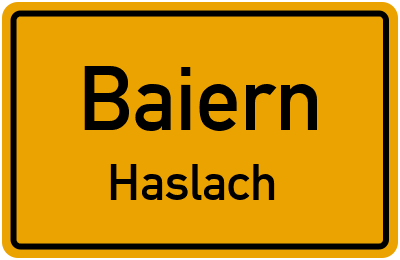 Straßenverzeichnis Baiern Haslach