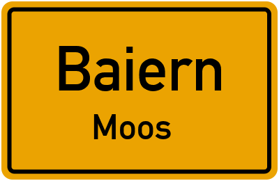 Straßenverzeichnis Baiern Moos