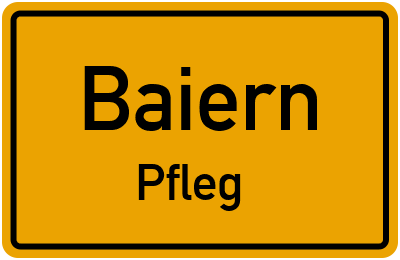 Straßenverzeichnis Baiern Pfleg