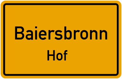 Straßenverzeichnis Baiersbronn Hof