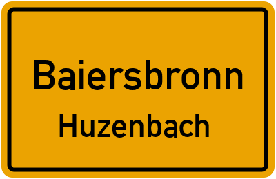 Ortsschild Baiersbronn Huzenbach