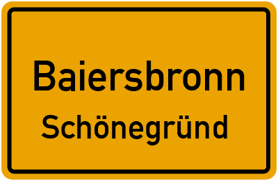 Straßenverzeichnis Baiersbronn Schönegründ