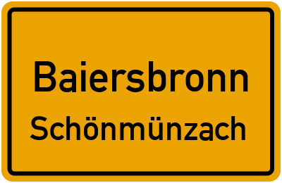 Ortsschild Baiersbronn Schönmünzach