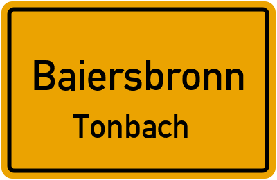 Ortsschild Baiersbronn Tonbach