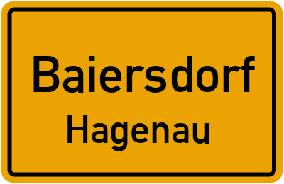 Ortsschild Baiersdorf Hagenau