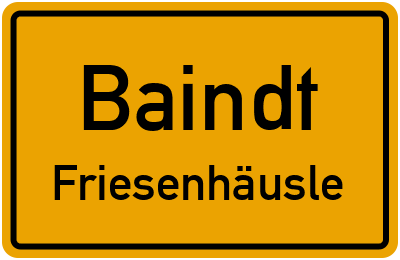 Straßenverzeichnis Baindt Friesenhäusle