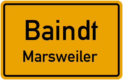 Straßenverzeichnis Baindt Marsweiler