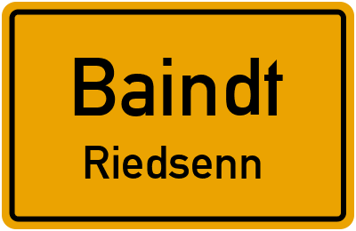 Straßenverzeichnis Baindt Riedsenn