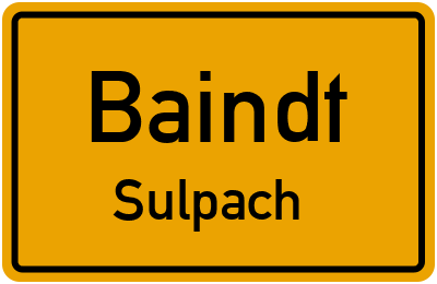 Straßenverzeichnis Baindt Sulpach
