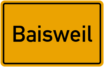 Ortsschild von Gemeinde Baisweil in Bayern