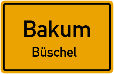 Ortsschild Bakum Büschel