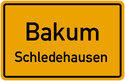 Ortsschild Bakum Schledehausen