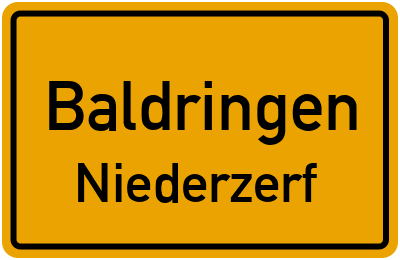 Straßenverzeichnis Baldringen Niederzerf