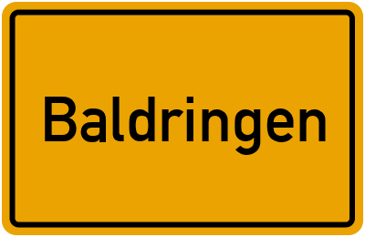 Ortsschild von Gemeinde Baldringen in Rheinland-Pfalz