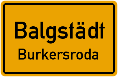 Straßenverzeichnis Balgstädt Burkersroda