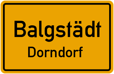 Straßenverzeichnis Balgstädt Dorndorf